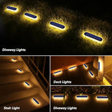 YiLaie Solar Stair Lights Outdoor Waterproof, Stick on Solar Strip Lights Auto ON/Off, Small Step for Outside Dock | Lumora