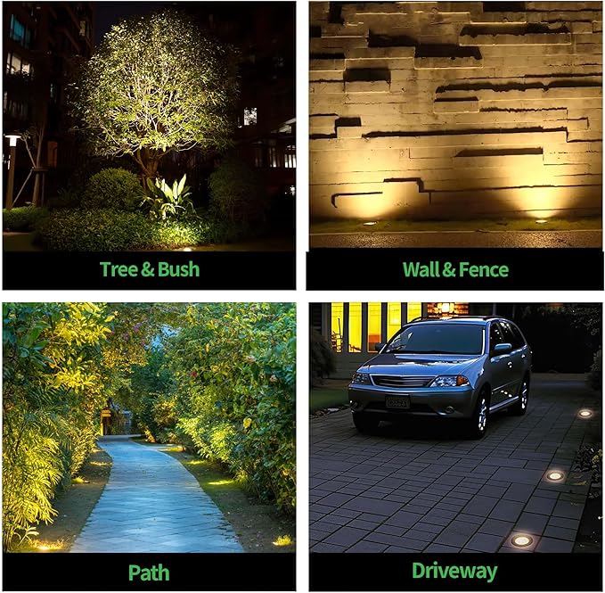 Landscape Well Light, LED Low Voltage In Ground Lights, IP67 Waterproof 12V Outdoor, Bright 6W 580LM Aluminum ORB | Lumora