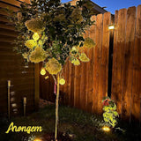 Solar Hanging Lanterns Outdoor: 12 Pack Cracked Glass Ball Lights with Hook - Waterproof Warm White Fairy Globe | Lumora