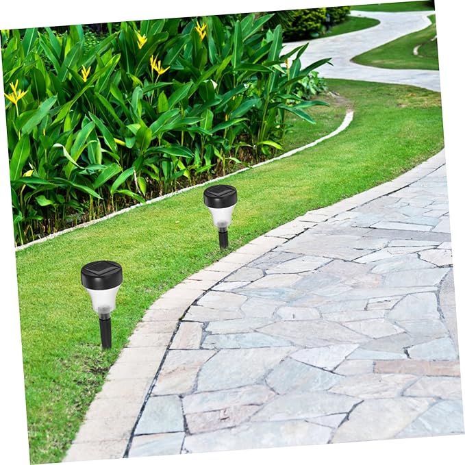 TEHAUX 2pcs Led Solar Garden Lights Solar Pathway Lights for Outdoor Garden Decor Lamps Warm Landscape for Yards