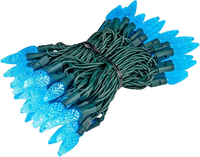 ‎‎‎Novelty Lights 24FT 70 LED C6 LED Christmas String Lights, Outdoor Christmas Tree Commercial Grade LED String | Lumora
