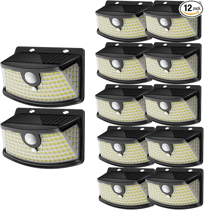Aootek New Solar Motion Sensor Lights 120 LEDs with Lights Reflector,270° Wide Angle, IP65 - Outdoor Path Light | Lumora