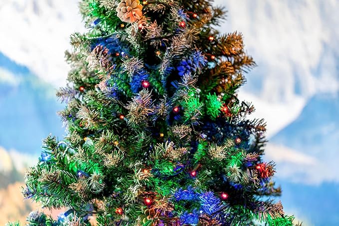Novelty Lights 25 Feet 50 LED True Twinkle Multicolor Outdoor Christmas String, 100% Twinkle 5mm LED Lights on | Lumora