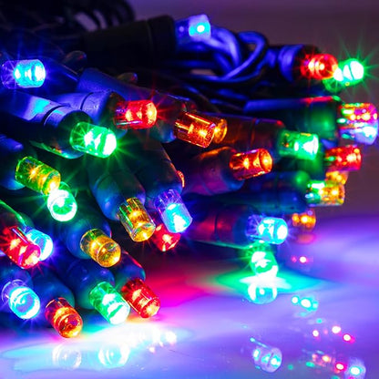 Pro Christmas LED Christmas Lights – 70 Count Wide Angle Conical String Lights – Professional Grade Indoor/Outdoor Commercial Holiday Light Set for Trees, Bushes, & Décor – Multi