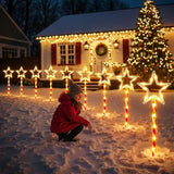 12 Pack Christmas Decorations Outdoor, Twinkling Big Star Solar Christmas Lights with 180 Bright LED and 10 | Lumora