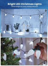 C9 LED Christmas Lights Outdoor, 81 Feet 100 LED String Light with Timer & 8 Lighting Mode, Waterproof Commercial | Lumora