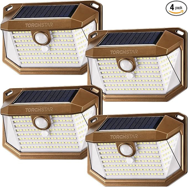 TORCHSTAR Outdoor LED Solar Powered Motion Sensor Light, IP65 Waterproof Cordless Outdoor Wall Lighting for | Lumora
