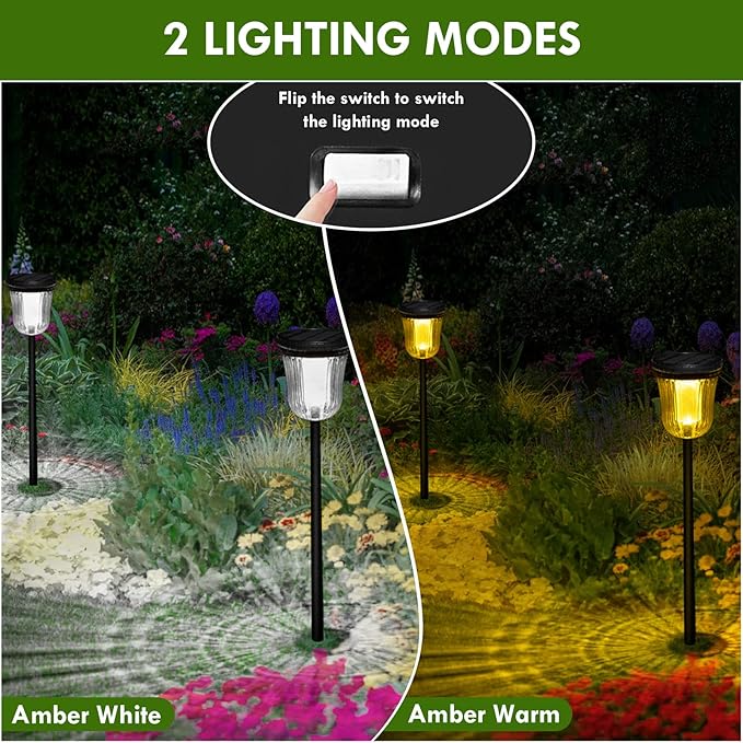11 Pack Solar Lights for Outside, Super Bright Solar Pathway Lights Waterproof,Up to 14 Hrs Auto On/Off Garden | Lumora