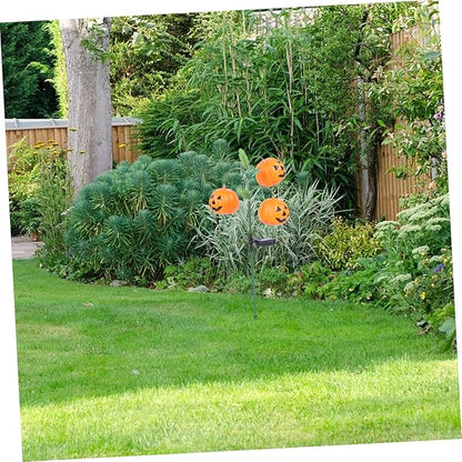 Halloween Pumpkin Solar Garden Light LED Outdoor Landscape Lawn Decor with Colorful Slow Flashing Glow