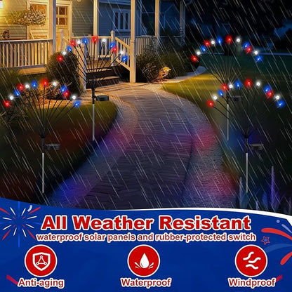 4 Pcs Solar Firefly Lights for Garden Swaying Lights Decoration Outdoor Garden Fairy Light for Yard Pathway Patio Lawn Waterproof Firefly Stake for Outside Holiday Decor(Pineapple Ball)