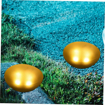 Uonlytech Solar Pebble Shaped Decorative Lamp Outdoor Warm Light Garden Light Energy-efficient Solar Decoration for Landscape and Design for Garden Decor