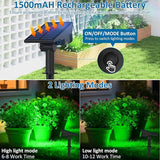 T-SUNUS Green Solar Spot Lights Outdoor Landscape Spotlights 2 Pack Dusk to Dawn Waterproof IP65 for St Patricks | Lumora