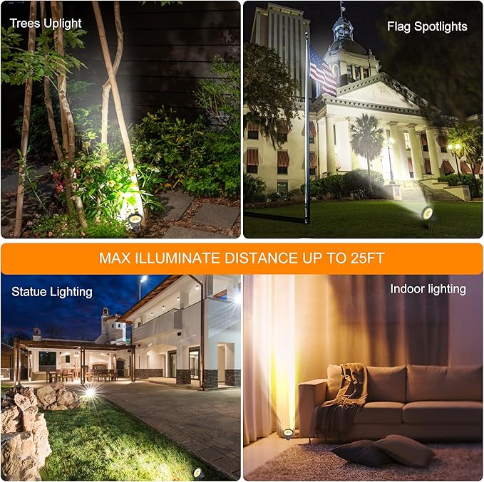 SUNLONG Solar Spotlights Outdoor Waterproof Bright Solar Wall Lights Led Security Flood Light Solar Powered for | Lumora
