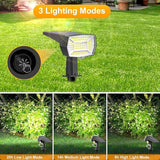 Fabrito 72 LEDs Solar Spot Lights Outdoor Waterproof, 3 Modes Landscape Spotlights, Dusk to Dawn Solar Powered | Lumora