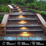 12 Pack 7 Inch Retaining Wall Lights, 5W LED Hardscape Lighting 12V AC/DC Low Voltage Step Lights Outdoor, 2700K | Lumora
