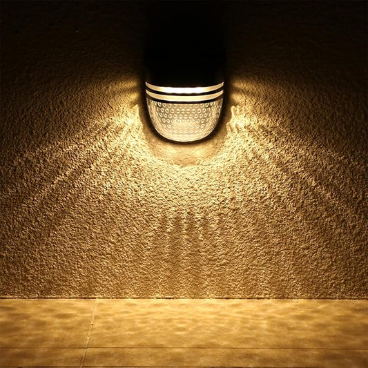 Solar Outdoor Lights, Solar Powered Light Waterproof Easy-to-Install Security Lights for Outdoor Garden Patio Yard (Yellow, L)