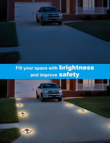 VOLISUN Solar Driveway Lights 8 Pack Waterproof Dock & Deck Marker Lights,2-in-1 Warm White & White LED,IP67 | Lumora