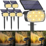 108 LED Solar Spot Lights Outdoor, Solar Lights Outdoor IP65 Waterproof, 3 Modes Solar Landscape Spotlights, Large | Lumora