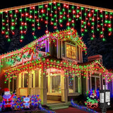 33ft Icicle Lights for Outside, Red and Green Christmas Lights Outdoor Indoor, 400 LED Twinkle String Lights with | Lumora