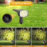 Fabrito 72 LEDs Solar Spot Lights Outdoor Waterproof, 3 Modes Landscape Spotlights, Dusk to Dawn Solar Powered | Lumora