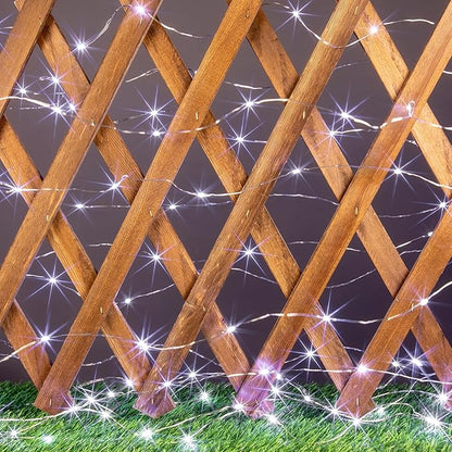 Solar String Lights for Outside,200FT 600 LEDs Solar Fairy Lights,Waterproof 8 Modes Button Outdoor String Light for Patio Garden Backyard Tree Wedding Christmas,Silver Wire,Cool White