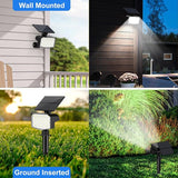 Solar Spot Lights Outdoor Waterproof Adjustable Solar Powered Landscape Lights for Yard 3 Long Time Lighting Modes | Lumora