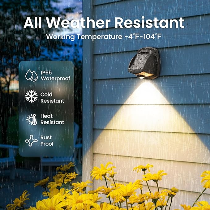 SOLPEX Solar Lights Outdoor Waterproof IP65, Solar Stair Lights Outdoor for Fence, Deck, Step, Dual Color LED 3 | Lumora