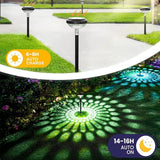 KVM Solar Lights Outdoor Waterproof, 6 Pack Bright Solar Pathway Lights, Multicolor & Warm White LED,Outdoor Solar | Lumora
