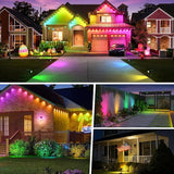 Solar Spot Lights Outdoor Color Changing, [7 Mode/2 Pack] Christmas Landscape Spotlights, Solar Lights Outdoor | Lumora