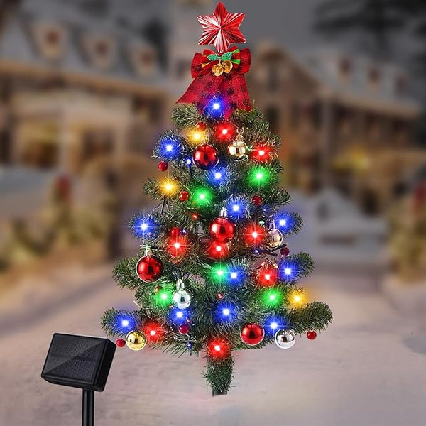 Brightever Solar Christmas Tree Lights Outdoor Waterproof, 68LED Christmas Outside Decor Solar Powered with 8 | Lumora