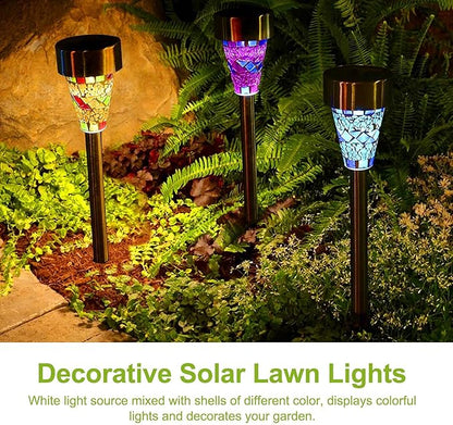 Solar Outdoor Lights, 6Packs Solar Pathway Lights P44 Water-Resistant Walkway Light 8Hrs Lawn Lamps for Yard Garden Decor Driveway Walkway Landscape