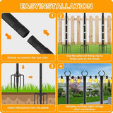 10 Pack String Light Poles,Poles for Outdoor String Lights 10 Ft Metal Poles with Fork for Outdoor String | Lumora