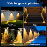 Solar Fence Lights Outdoor, 3 Modes 3000K/4000K/6000K Fence Lights Solar Powered for Outside, IP65 Waterproof, 60 | Lumora