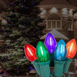 12FT C7 Multicolor Christmas Lights Outdoor, Waterproof LED Plug in String Lights with 12 Shatterproof Bulbs for | Lumora