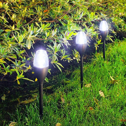 Solar Lights Outdoor 10 Pack Solar Pathway Lights Outdoor Waterproof LED Landscape Lights Solar Powered Outdoor Lights Solar Garden Lights for Pathway Walkway Yard