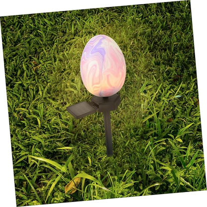 Toyvian Solar Easter Stake Lights Led Garden Decor for Outdoor Patios Yards and Pathways Design for Festive Decoration