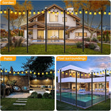 10 Pack String Light Poles,Poles for Outdoor String Lights 10 Ft Metal Poles with Fork for Outdoor String | Lumora