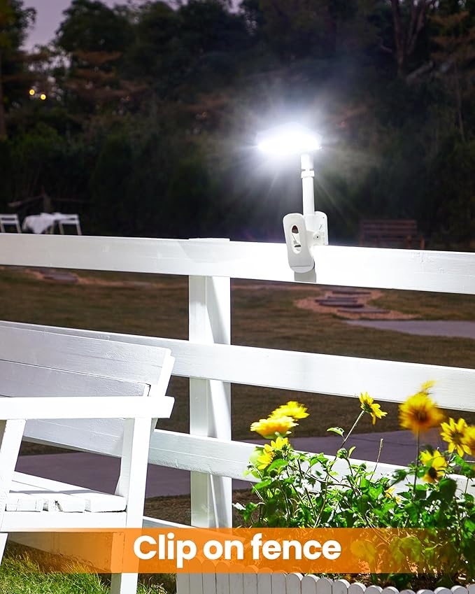 Clip On Solar Lights Outdoor, Motion Sensor Outdoor Lights, 92 LEDs 600LM Solar Fence Lights Outdoor | Lumora