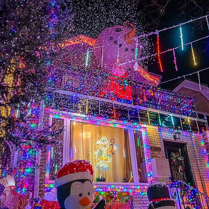 XTF2015 Christmas Outdoor Indoor Lights, 105ft 300 LED End to End Connected 9 Modes Timer Remote Christmas String | Lumora