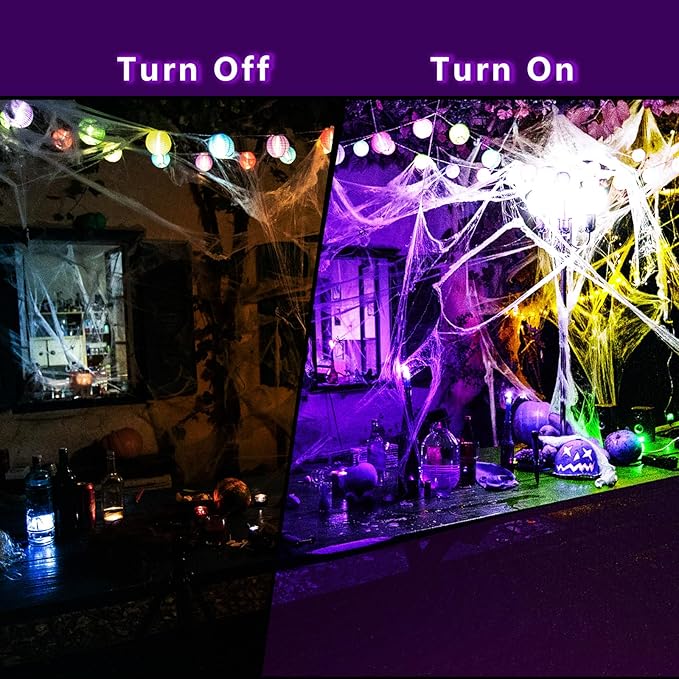 20W Halloween Spotlight Outdoor, Black Light Spotlight, Waterproof IP66 with Purple LED Landscape Lighting, Ideal | Lumora