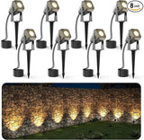 Outdoor Landscape Lighting, 8 Pack Outdoor Spotlights, LED Landscape Lights for House Yard Garden Lawn Tree Fence | Lumora