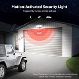 Lepro Bundle - Black LED Security Light 3 Adjustable Heads & 50 ft Outdoor String Lights 25 LED G40 Edison Bulbs | Lumora