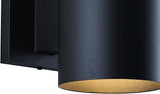 VAXCEL Chiasso Modern Outdoor Porch Light, 5" W x 7.25" H Black Cylinder Wall Sconce, Waterproof Dark Sky Wall | Lumora
