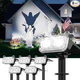LETMY New Upgrade Solar Spot Lights Outdoor Waterproof with Bigger LED, 6 Pack Auto ON/Off Solar Lights Outdoor | Lumora