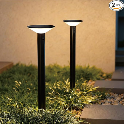 23.5" Solar Pathway Lights - Walkway Solar Lights for Outside - PIR Sensor & Three Lighting Modes - Rechargeable Battery Lasts Up to 35 Hours - 2700K - IP44 Weather Resistant - 2 Pack