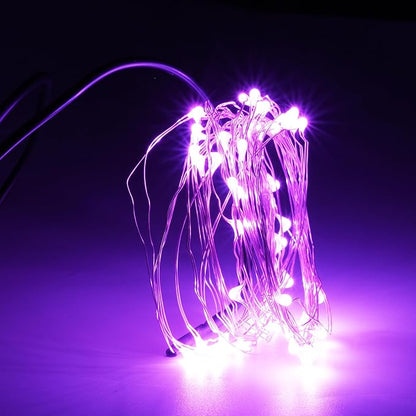 Karlling USB Plug in Fairy Lights, 50 LED 16Ft Starry String Lights, USB Powered Romantic Lights for Valentine's Day, Bedroom, Wedding, Party(Pink)