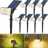 102 LED Solar Spot Lights Outdoor Waterproof IP65, Adjustable Landscape Spotlights, [8 Pack/4 Modes] Auto On/Off | Lumora