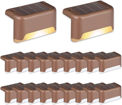 SOLPEX 36 Pack Solar Deck Lights Outdoor, Solar Step Lights Waterproof Led Solars Light for Outdoor Stairs, Step, Fence, Yard, Patio, and Pathway(Warm White)