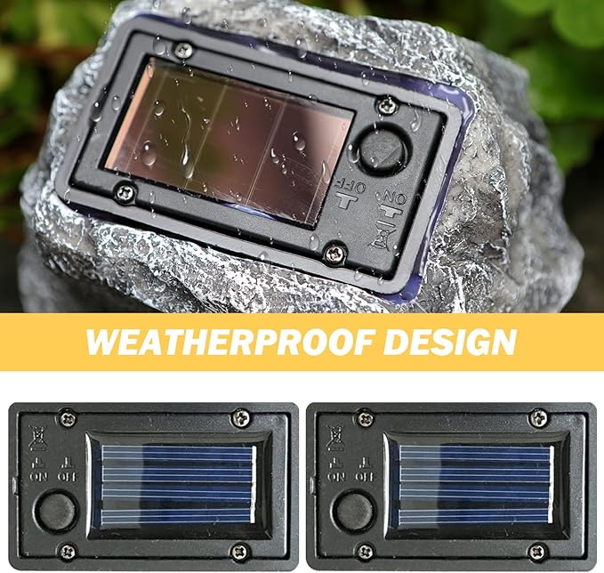 Solar Batteries for Outdoor Solar Lights 2Pcs Waterproof Battery Box Replacement Solar Light Parts 2.8x1.6'' Solar Lantern Replacement Top with Light Sensor DIY Garden Solar Light Kit