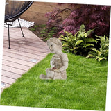 Garden Solar Powered Little Boy Figurines Statue Solar Lights Outdoor Boy Statue | Lumora